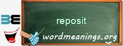 WordMeaning blackboard for reposit